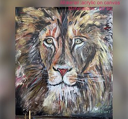 The Cute Lion -is he  hiding something ?