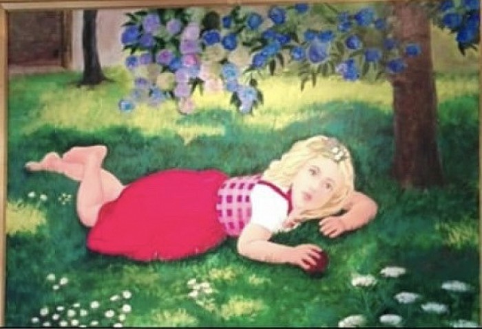 The girl in the grass