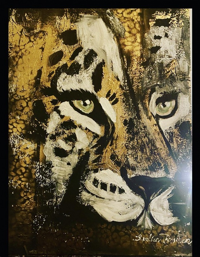 Lion -AcrylicArt on canvas - Dimensions80*60