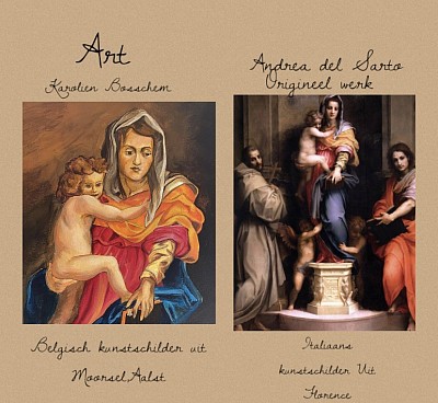 Madonna with her child - based on the Italian artist Andrea wel Sarto - AcrylicArt-canvas