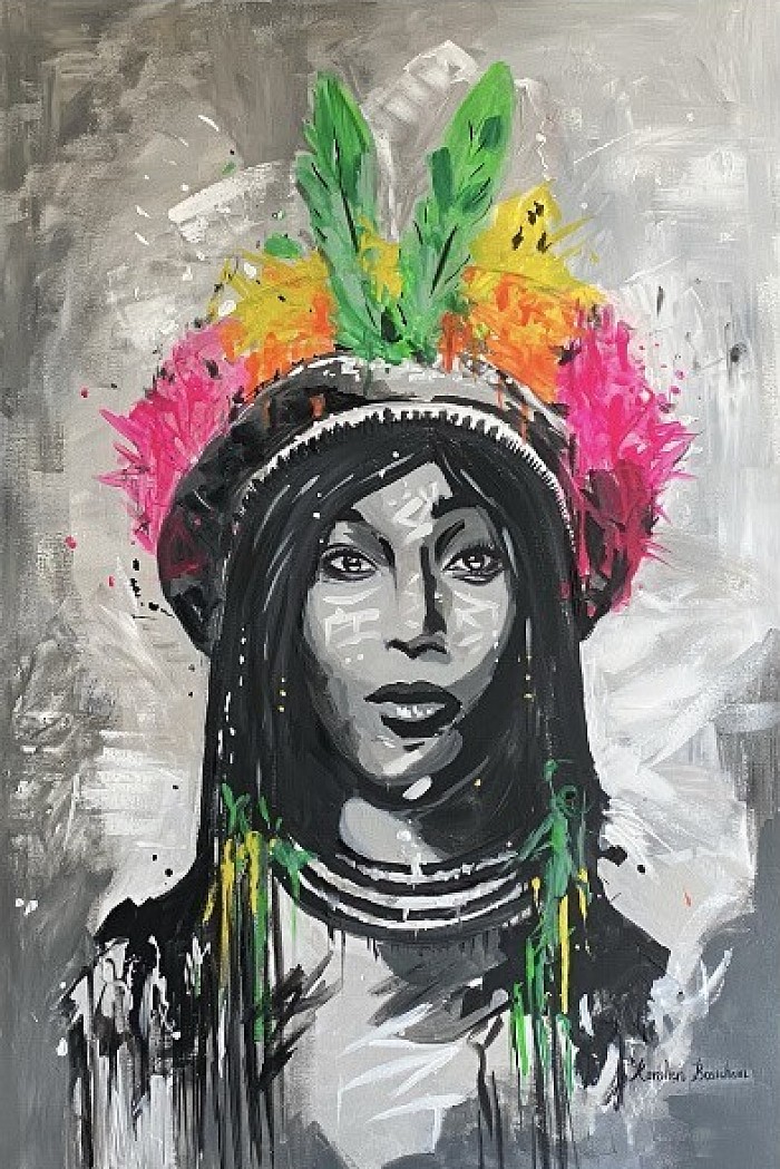 - A heart without dreams is like a bird without feathers- acrylicpainting-120*80cm