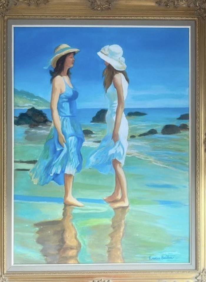 Acrylicpainting-90*60 -Femmes sur plage