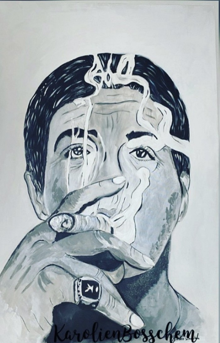 Sylvester Stallone -acrylicpainting -150cm*100