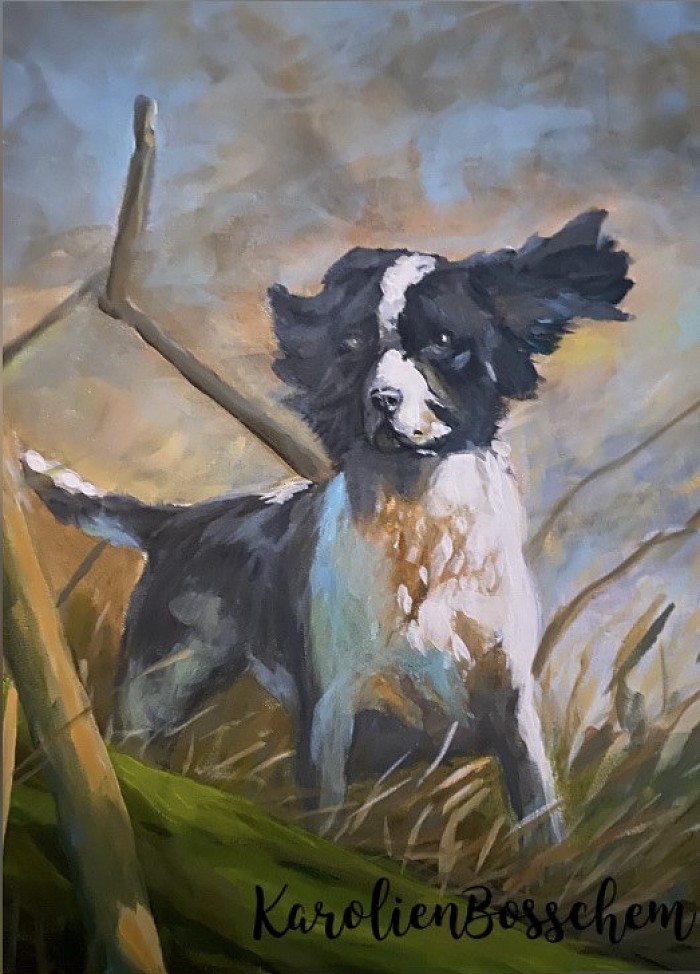 Cockerspaniël-acrylicpainting