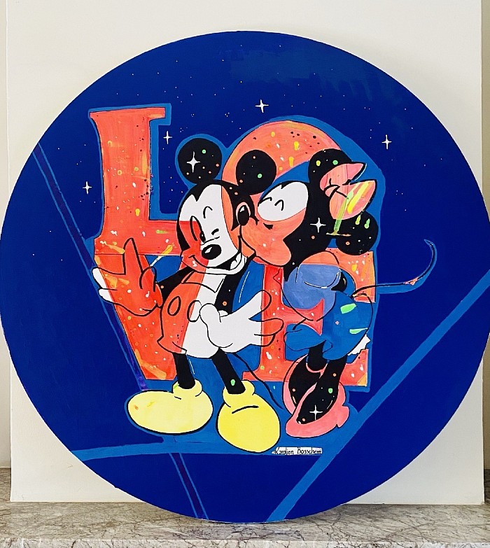 Minnie - Kiss 💋 - acrylicpainting-90cm