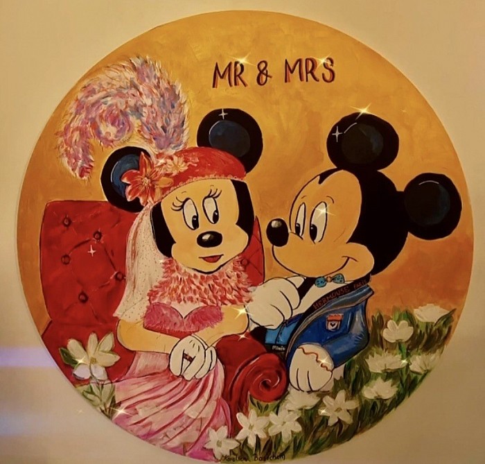 Mr & Mrs Mouse - real lovestory never end - dimensions 90cm