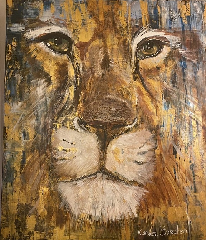 Lion - acrylicpainting- 150*140 cm