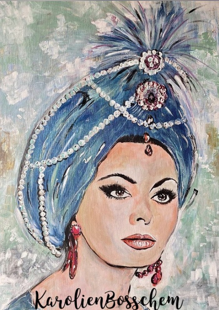 Sophia Loren - acrylicpainting- Interiorart