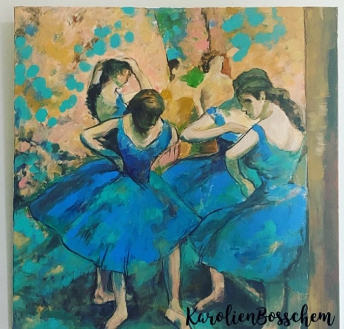 Acrylicpainting-90*90 cm - Les Danseuses