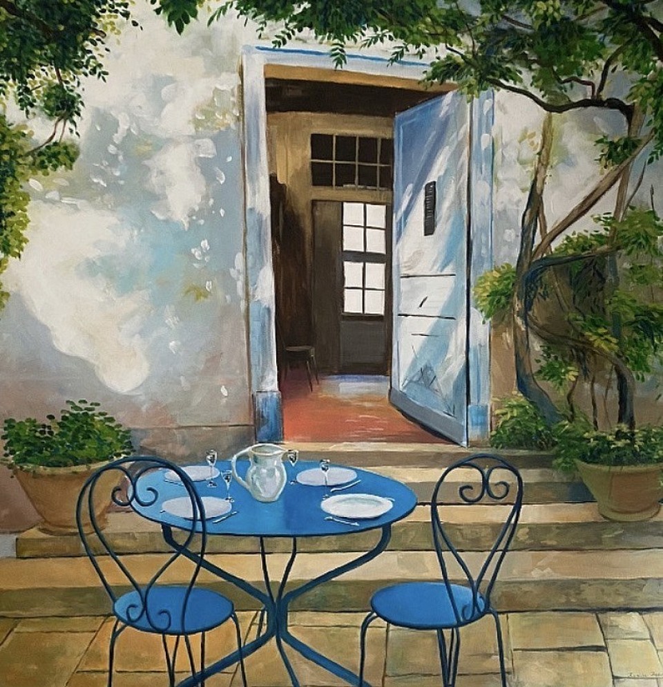 Terrraza - , Good manners will open doors that the best education cannot’ 100*100 cm - acrylicpainting