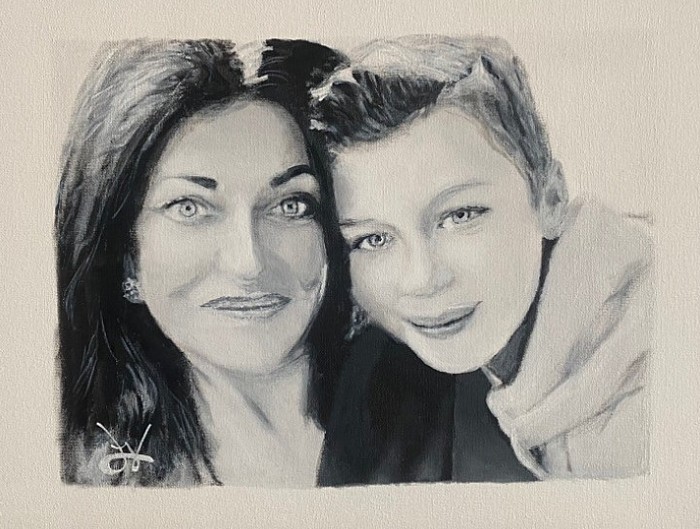Acrylicpainting Made by Milan Hovanak check Instagram @ portreitartist