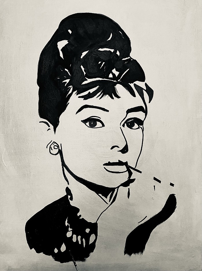 Audrey Hepburn - 80*60 -acrylicpainting