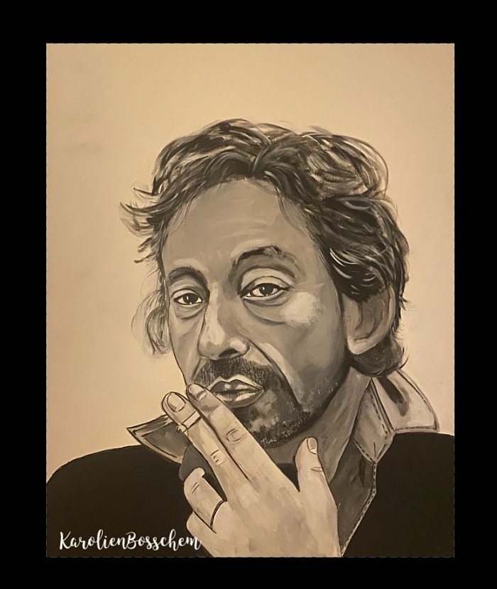Serge Gainsbourg-acrylicpainting-100*80 cm