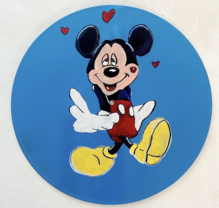 Placemat -handpainted LP - Mickey in love