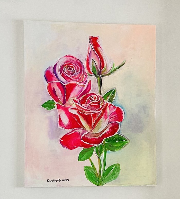 Roses -acrylicpainting-100*80 cm
