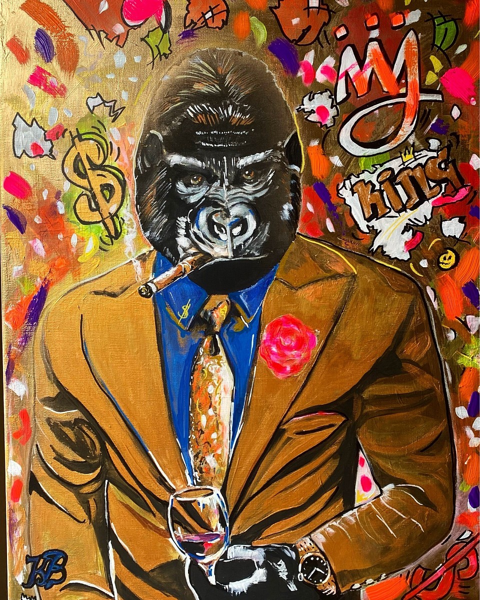 Mister King Kong et son cigare -Pop Art - 80*60cm