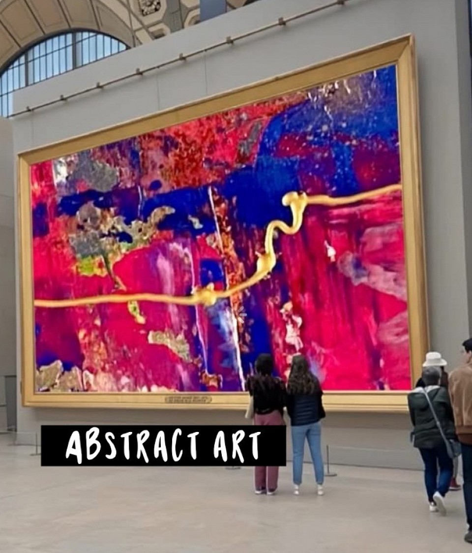 Abstract art - wake up with that golden dream.
