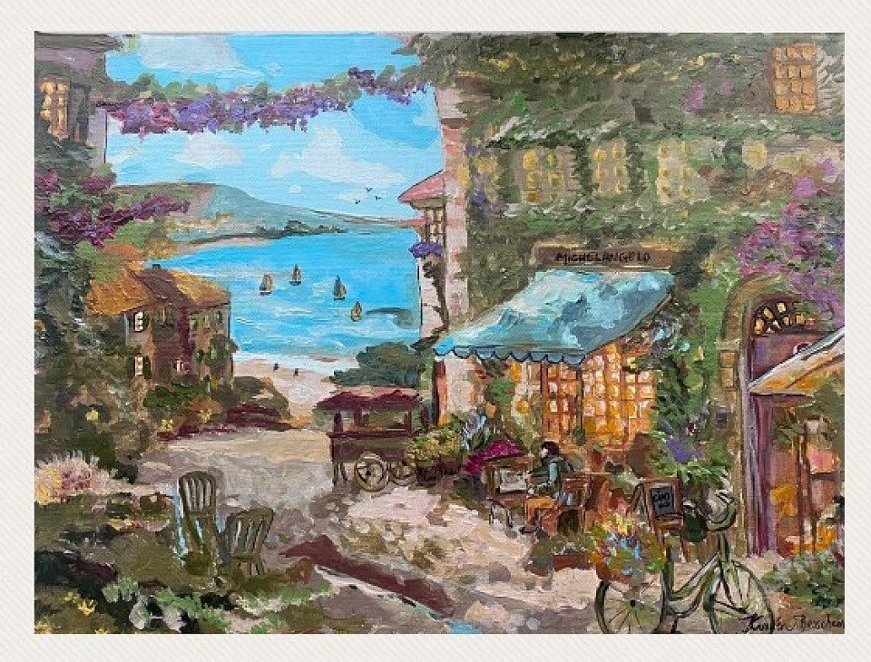 Italian Café -Acrylicpainting-30*40cm