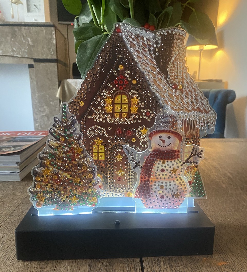 Diamond painting -Christmas - scenery nightlight - dimensions:21,5 *26 cm