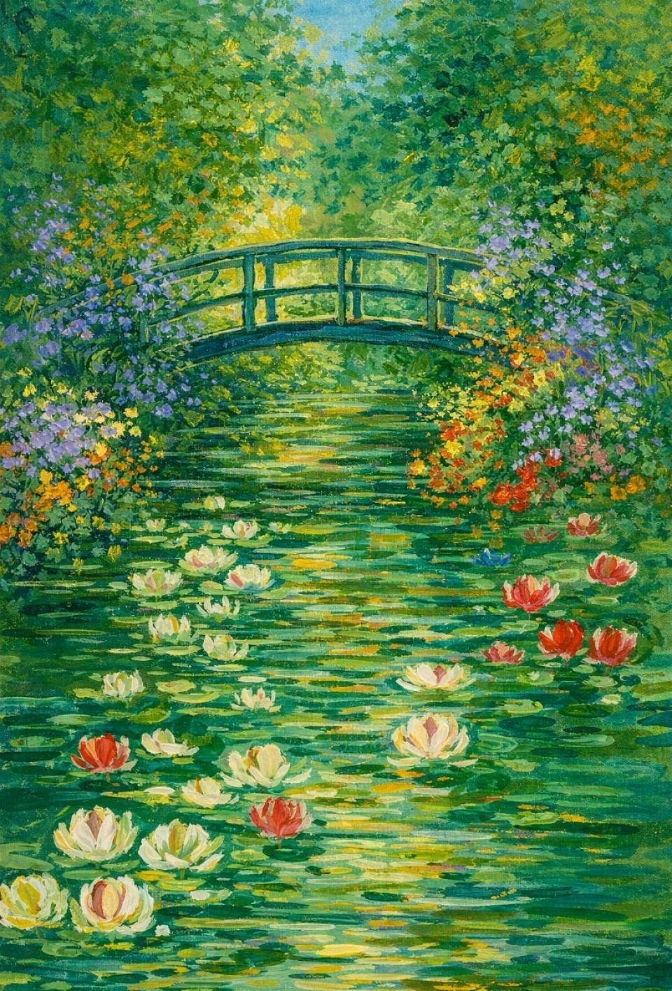 Somewhere between shadow and light,   there is a bridge that asks nothing of me.    No destination,   no urgency—   only a quiet return   to what is already whole. 120*80