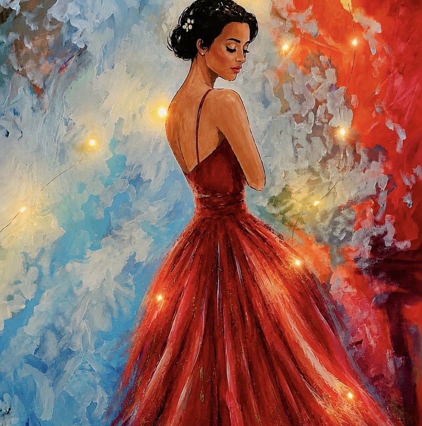 Inner Peace -she chose herself -acrylic painting