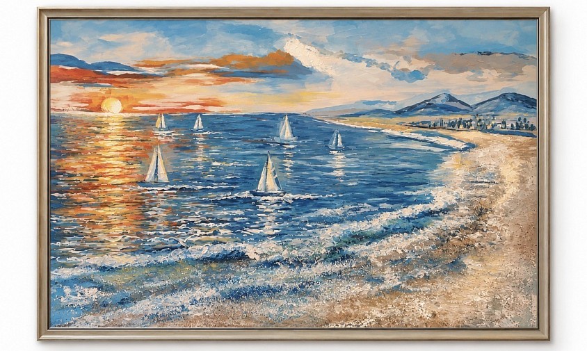 “A golden evening, a gentle sea, and nowhere else to be.” ART THAT BRINGS YOU CLOSER TO WHAT MATTERS 120*90